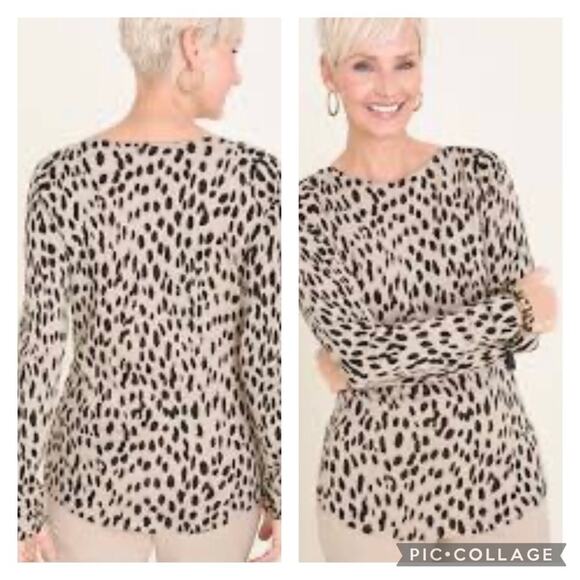 Chico's Classy Womens Animal Print Sweater Size 1 medium - Picture 6 of 6
